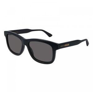 Gucci Sunglasses Rectangle Full Rim, Black Frame and Grey Lens GG0824S005